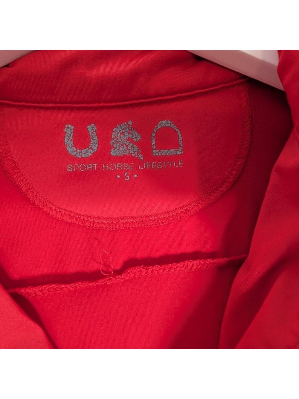 Sport Horse Lifestyle Womens Red Long-Sleeve Equestrian 1/4 Zip  Shirt Size S - Picture 4 of 10